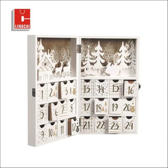 Simpatica confezione regalo di Natale personalizzata, scatola del calendario dell'Avvento per bambini