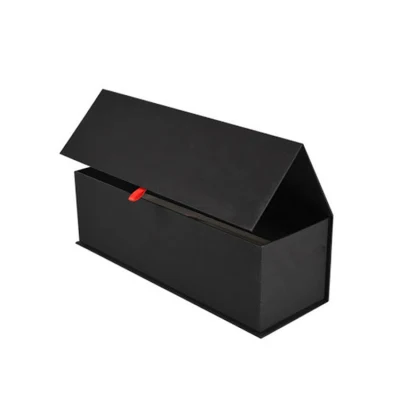 Design popolare, scatola di imballaggio pieghevole a forma di libro, confezione cosmetica, confezione regalo, design ad aspirazione, stampa, aggiunta di magnete con scatola colorata con logo
